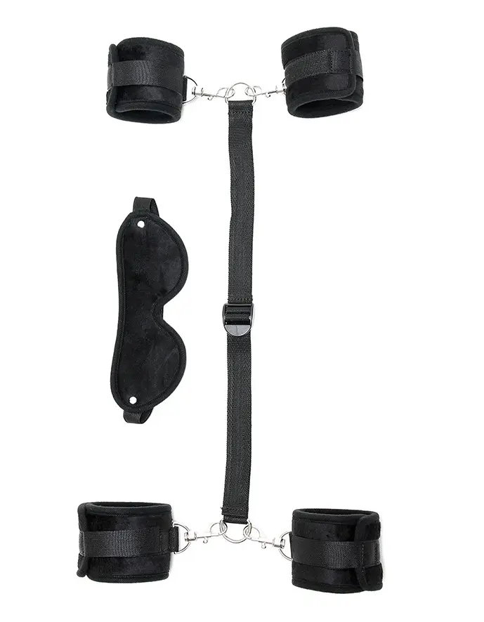 Velcro Bondage Gear With Cuffs and Mask - 10 PC