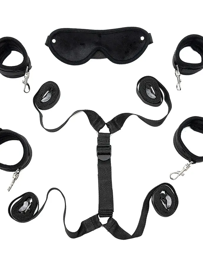 Velcro Cuffs Set with Straps and Mask - 5 PCS
