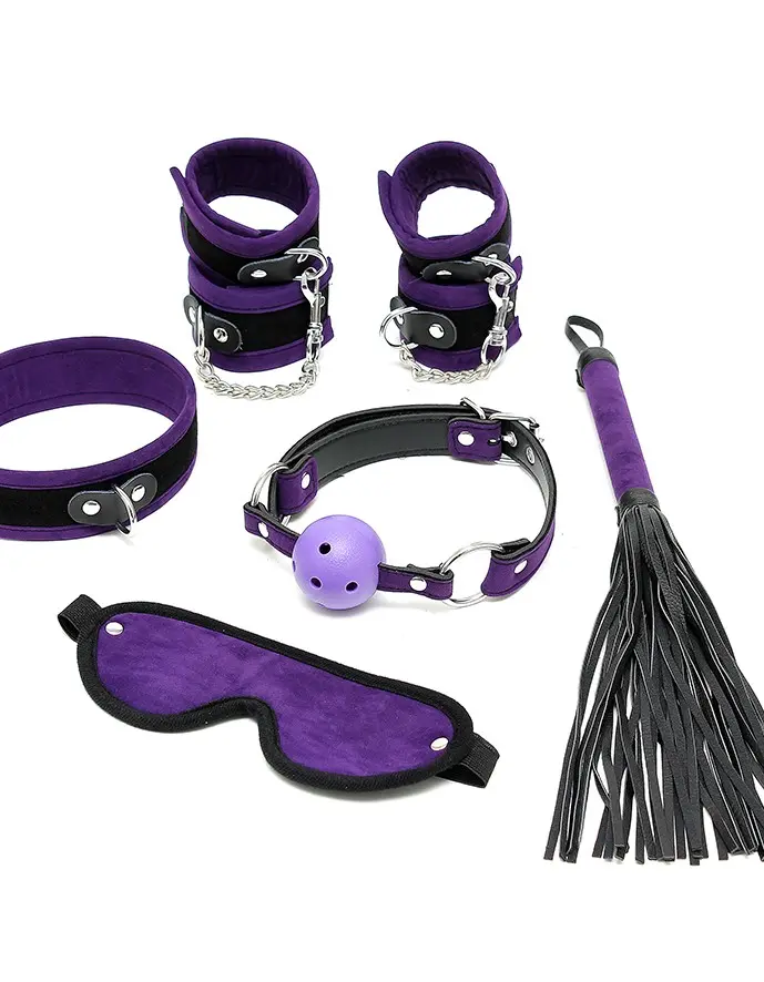 Velcro Soft Bondage Set - 6 PC Royal Purple