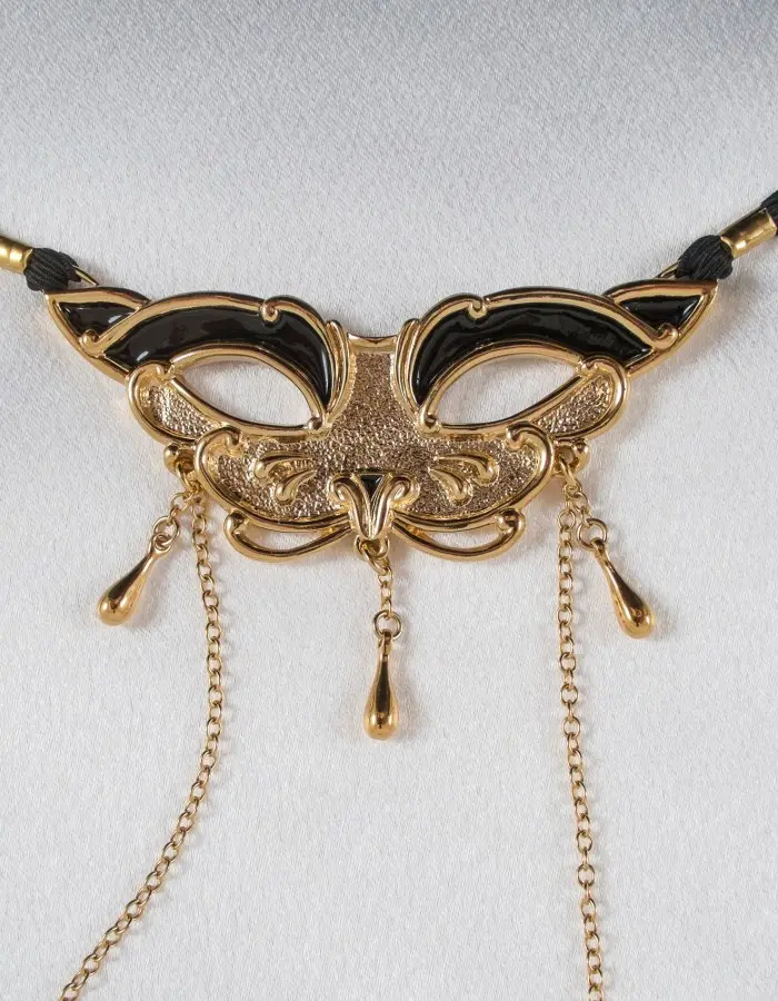 Venetian Cat Mask G-String in 24 Carat Gold