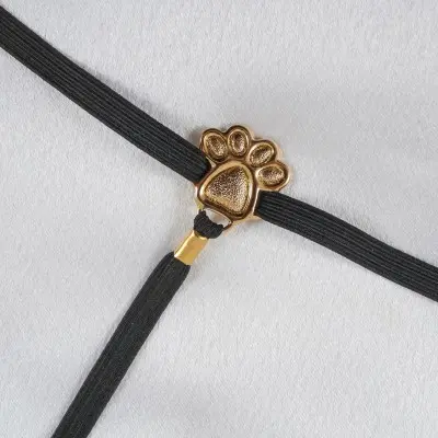 Venetian Cat Mask G-String in 24 Carat Gold