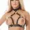 Verbena - Leather Straps Rivets and Rings Open Bra