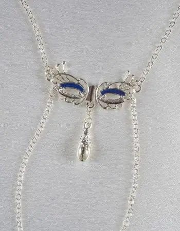 Veronica Franco - Venetian Love Mask Neck Breast Chain Non-Piercing Nipple Rings in Silver