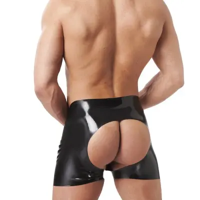 Virtuous - Latex Backless Shorts