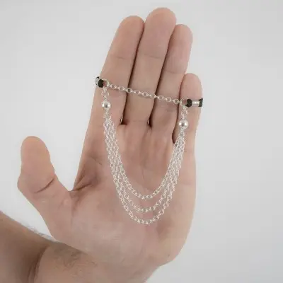 Vizier - Penis Jewelry With Draped Silver Testicle Chains