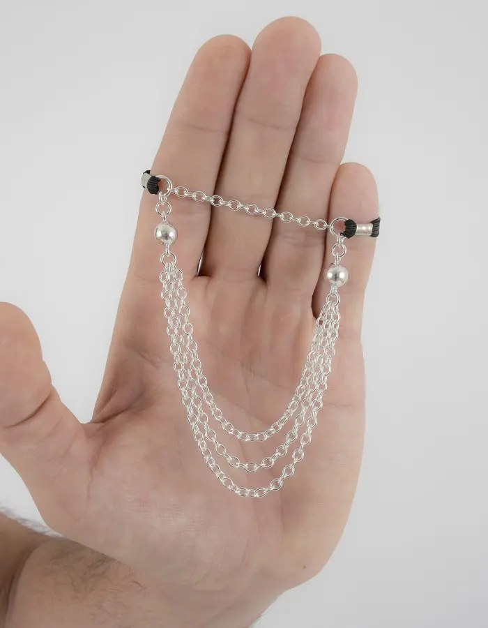 Vizier - Penis Jewelry With Draped Silver Testicle Chains