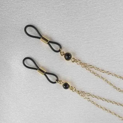 Wadjet - Gold Breast and Nipple Necklace with Cobra Charm