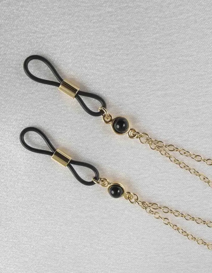 Wadjet - Gold Breast and Nipple Necklace with Cobra Charm