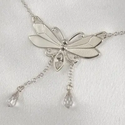 Waiting - Silver Butterfly Waist Chain With Crystals