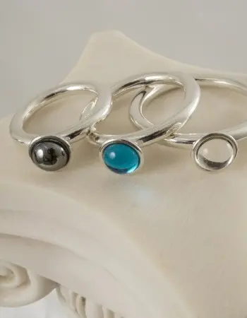 Wall Street - Men's Silver Penis Band with Jewel