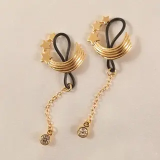 Wang Xianyuan - Gold Shooting Stars Non-Piercing Nipple Rings