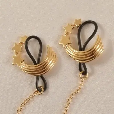 Wang Xianyuan - Gold Shooting Stars Non-Piercing Nipple Rings