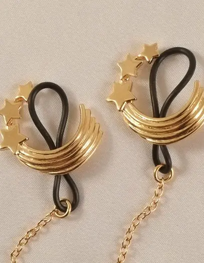 Wang Xianyuan - Gold Shooting Stars Non-Piercing Nipple Rings
