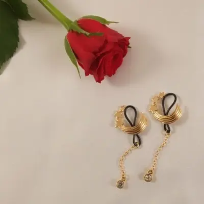 Wang Xianyuan - Gold Shooting Stars Non-Piercing Nipple Rings