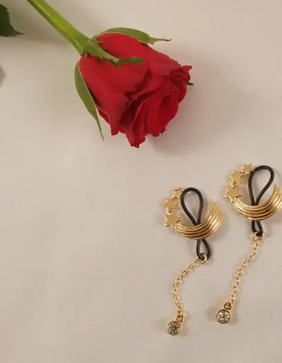 Wang Xianyuan - Gold Shooting Stars Non-Piercing Nipple Rings
