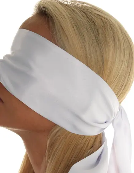 White Satiny Blindfold