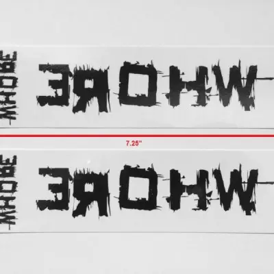 Whore Temporary Tattoo Pack of Four