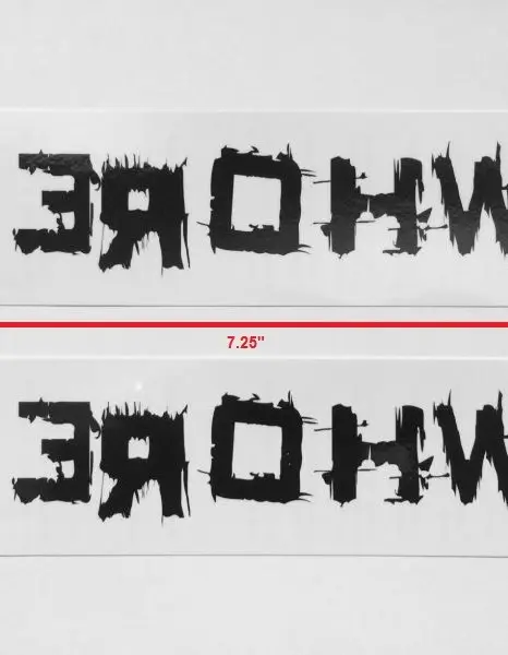 Whore Temporary Tattoo Pack of Four
