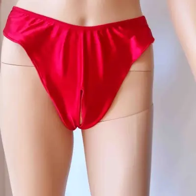 Why Not? - Satin Crotchless Backless Panty
