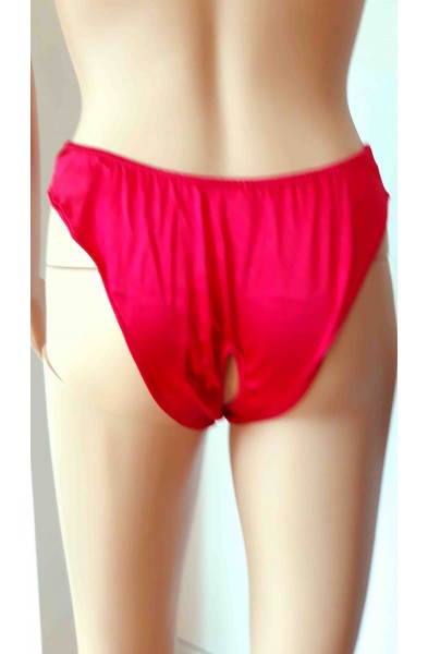 Why Not? - Satin Crotchless Backless Panty