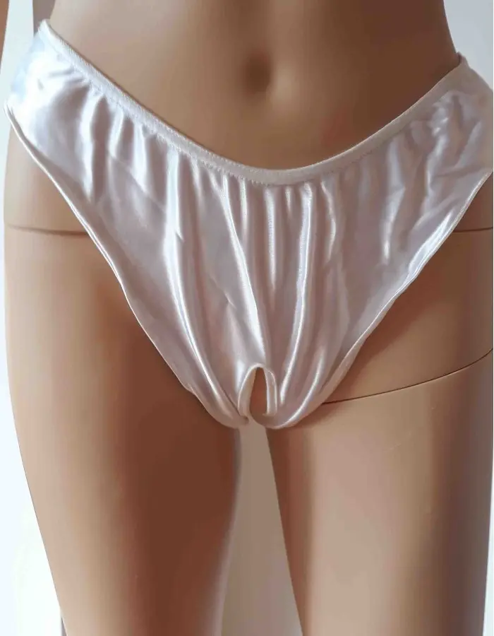 Why Not? - Satin Crotchless Backless Panty