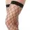 Wide Weave Thigh High Fishnet Stockings