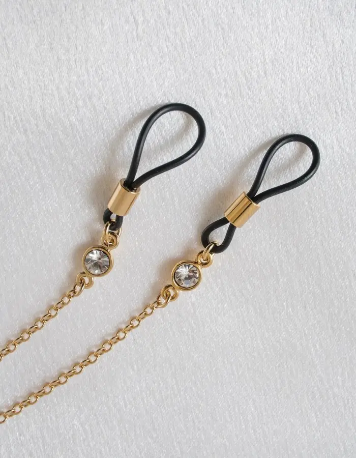 Witches' Brew - Gold and Silver Necklace and Nipple Jewelry With Cat and Moon Charms