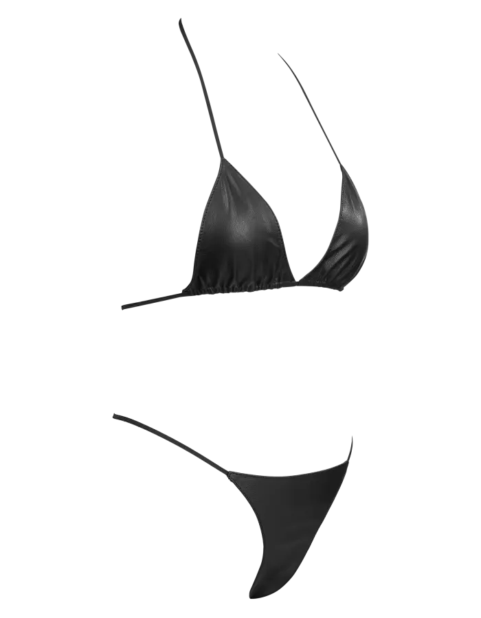 Women's Leather Bikini Set