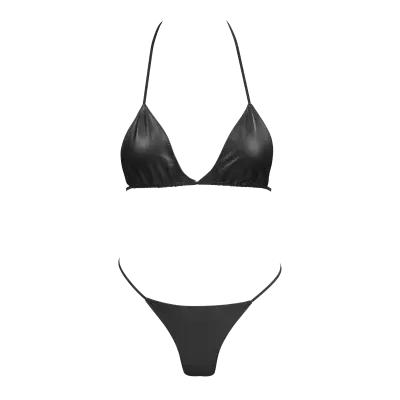Women's Leather Bikini Set