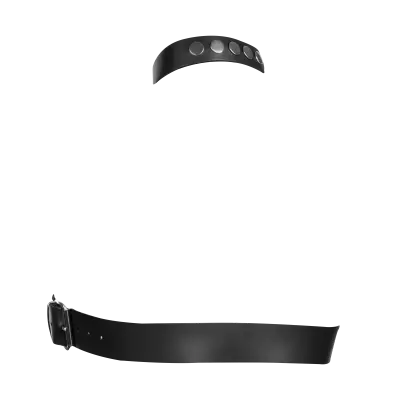 Women's Leather Chest Harness with Collar