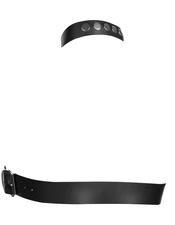 Women's Leather Chest Harness with Collar