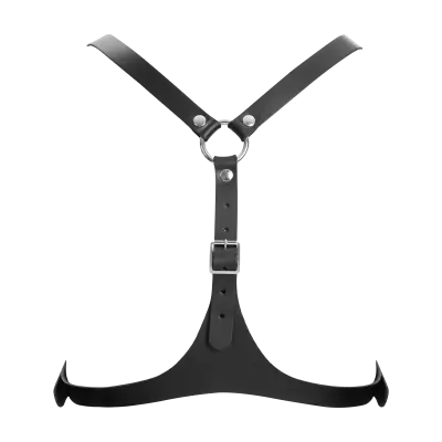 Women's Leather Open Chest Harness