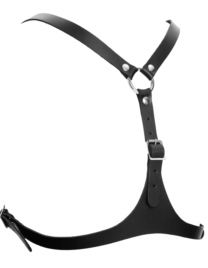Women's Leather Open Chest Harness