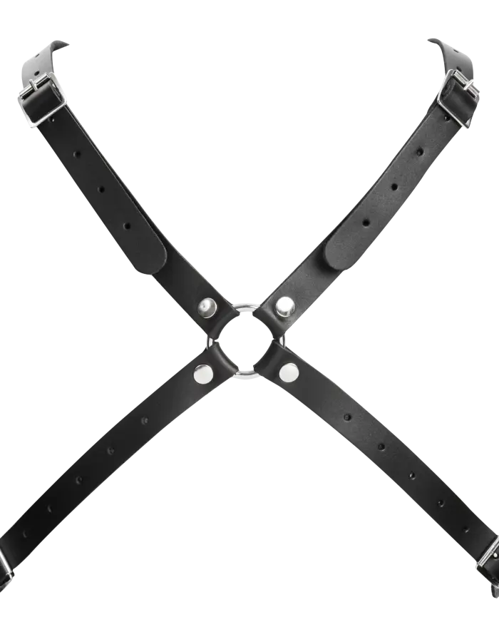 Women's Leather Open Chest Harness