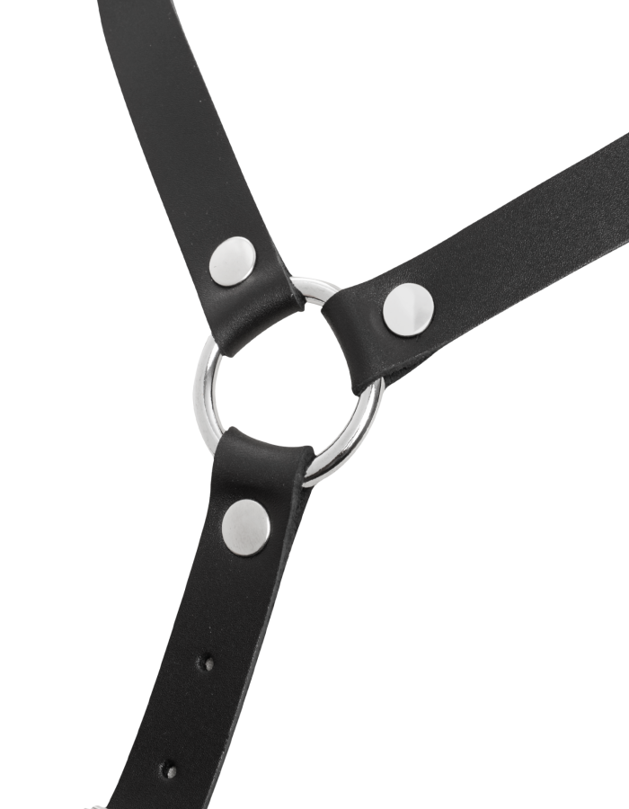 Harnais de Poitrine Ouvert en Cuir pour Femme
