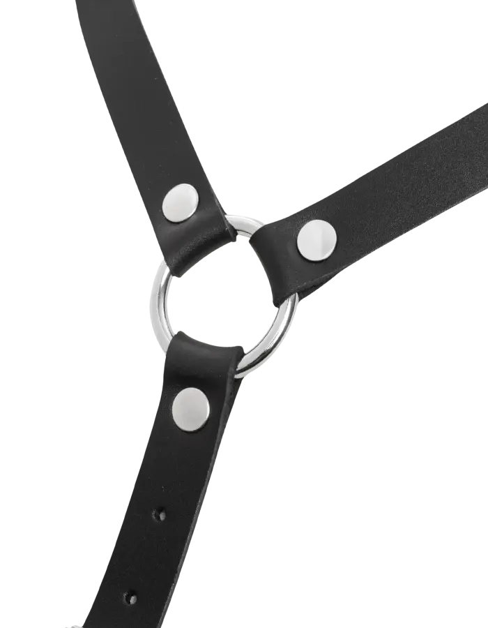 Women's Leather Open Chest Harness