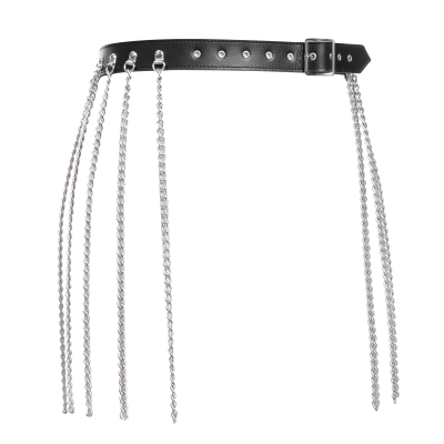 Women's Leather Chain Skirt