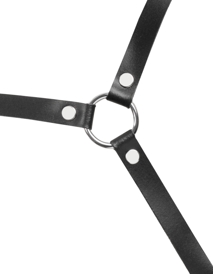 Women's Open Cup Leather Body Harness