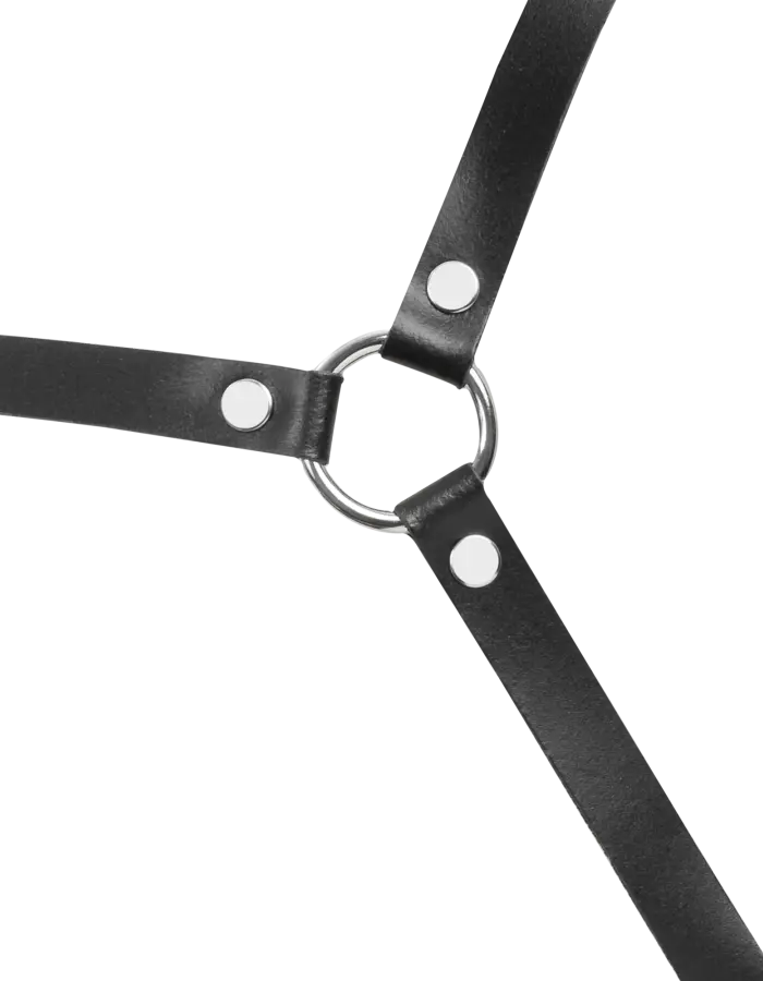 Women's Open Cup Leather Body Harness
