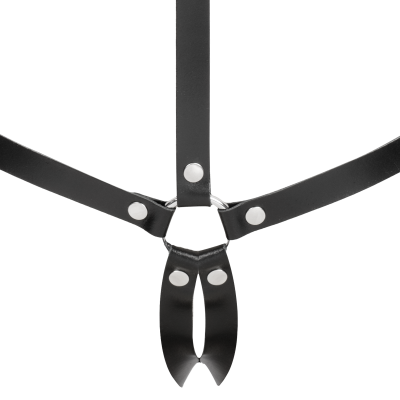 Women's Open Cup Leather Body Harness