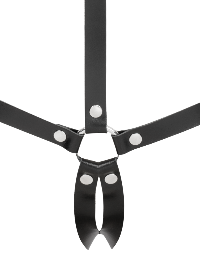 Women's Open Cup Leather Body Harness