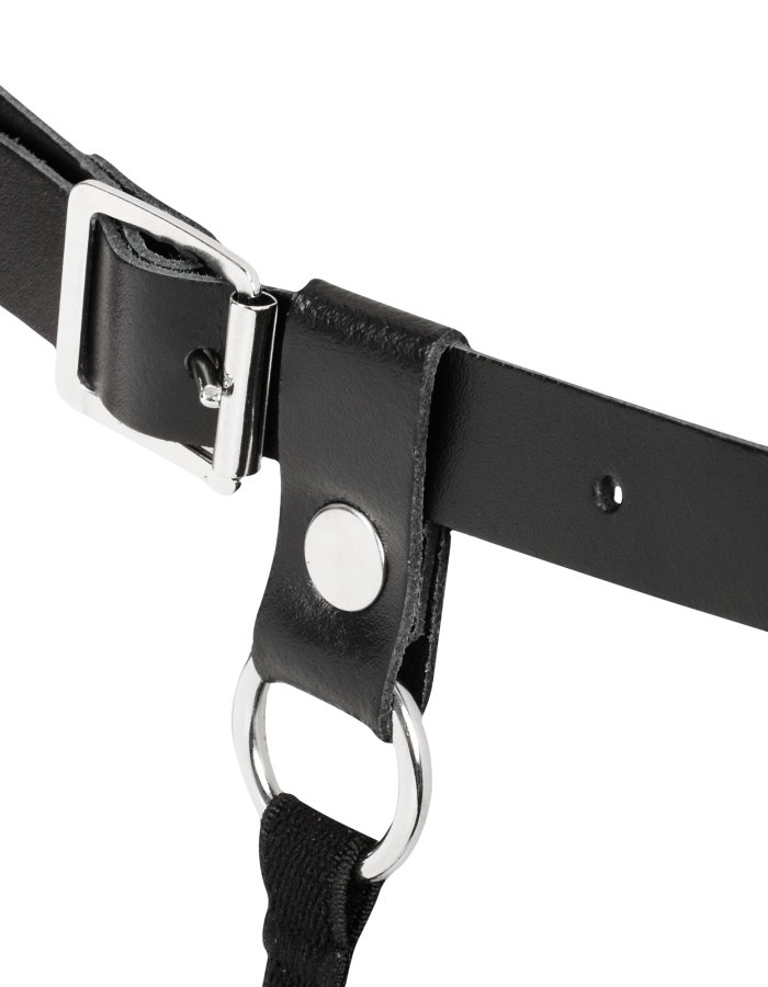 Women's Open Cup Leather Body Harness