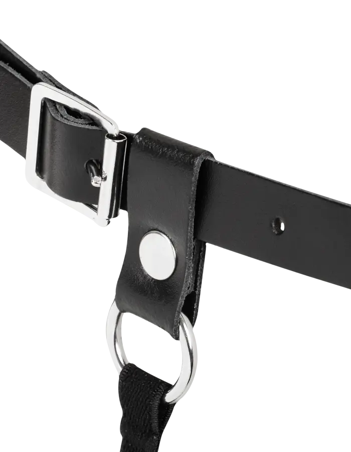 Women's Open Cup Leather Body Harness