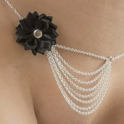 Words - Silver Waist Chain With Bow and Draping Chains