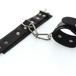 Wrist Cuffs With D-Rings and Carabiner Hooks (Wide)