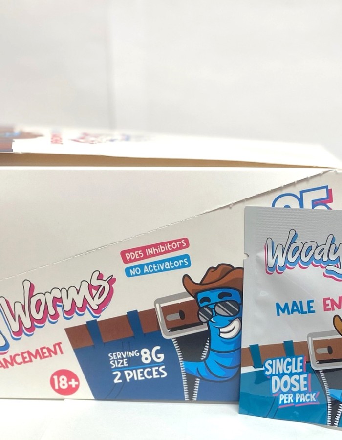 Woody Worms Gummy 25 Ct Display  - Singel Dose Per Pack