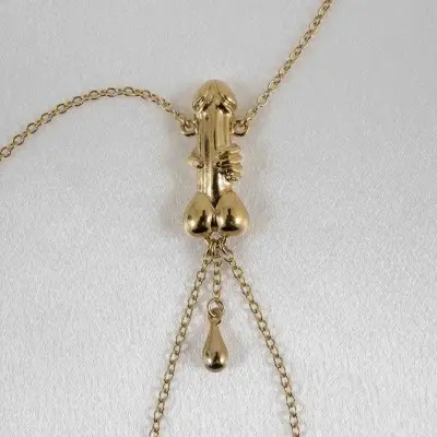 You Belong to Me - Penis Necklace with Nipple Rings
