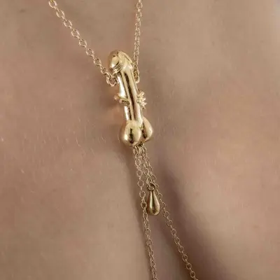 You Belong to Me - Penis Necklace with Nipple Rings
