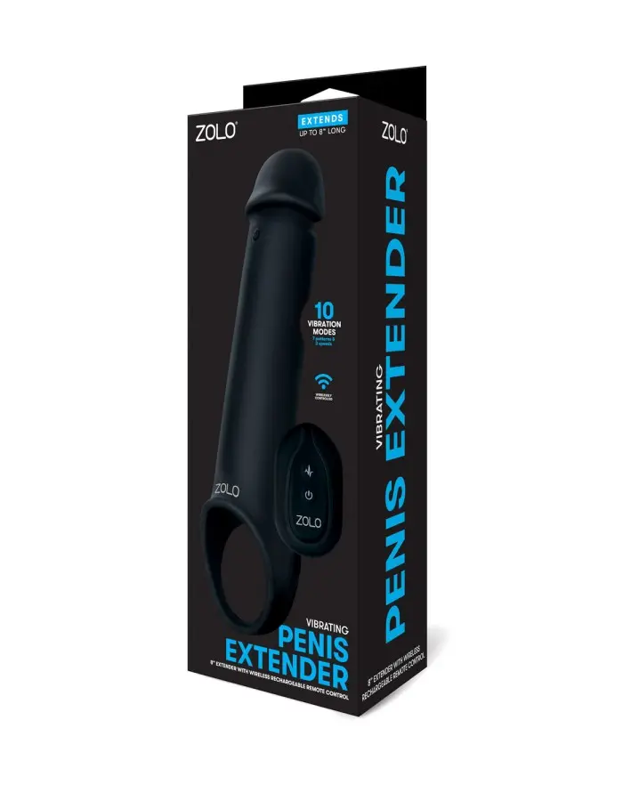 Zolo Vibrating Penis Extender - Black