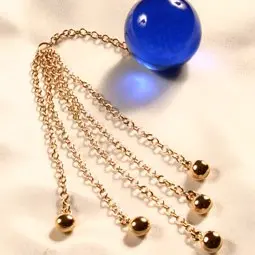 Nirvana - Unisex Anal/Vaginal Insertable 34mm Crystal Orb With five Gold Pendants